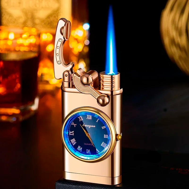 CronosFlame™ Reloj de Metal con Encendedor