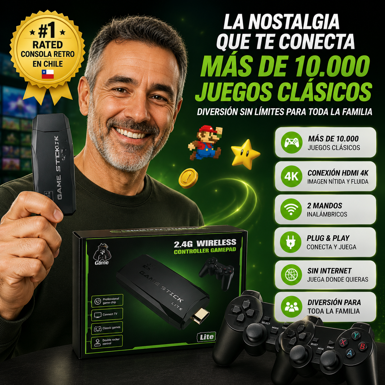 Mini consola Gamestick 3D - ¡OFERTA LIMITADA!