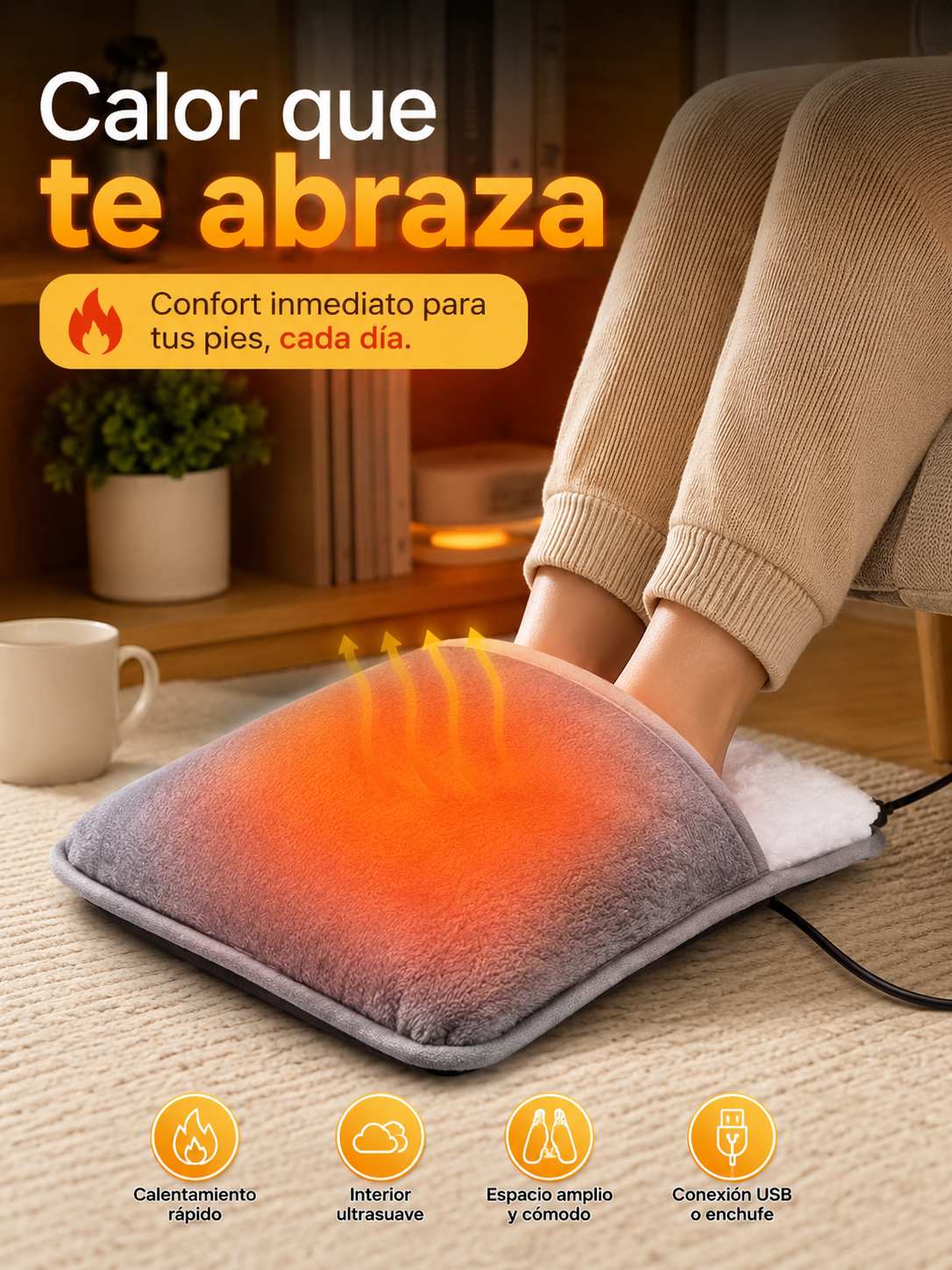 Calentador Pies Electrico USB