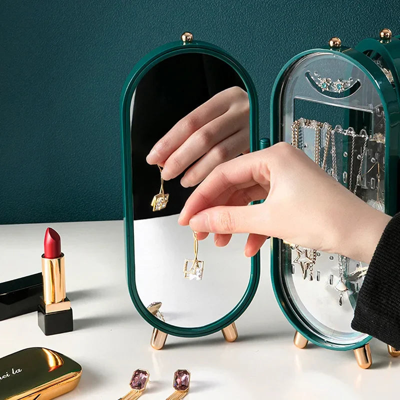 Joyero Organizador Plegable con Espejo - ¡TENDENCIA!