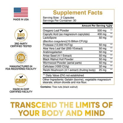 CándidaCleanse™ (60 capsulas) - Estomago Ligero