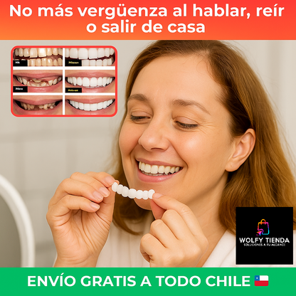 DentiWhite™ Carillas Adaptables para Dentadura