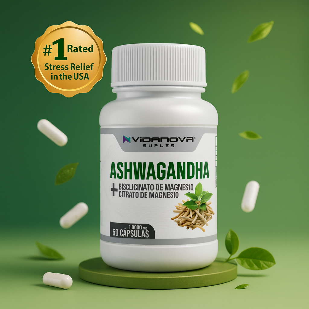 VidaNova™ Ashwagandha + Magnesio 1000mg 60 CAPS - Nueva Tendencia