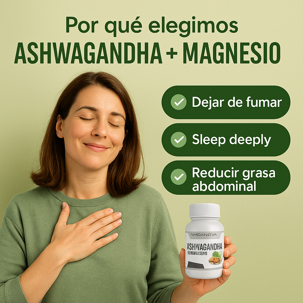 VidaNova™ Ashwagandha + Magnesio 1000mg 60 CAPS - Nueva Tendencia