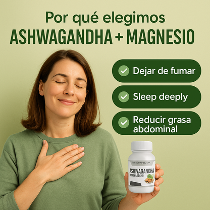 VidaNova™ Ashwagandha + Magnesio 1000mg 60 CAPS - Nueva Tendencia