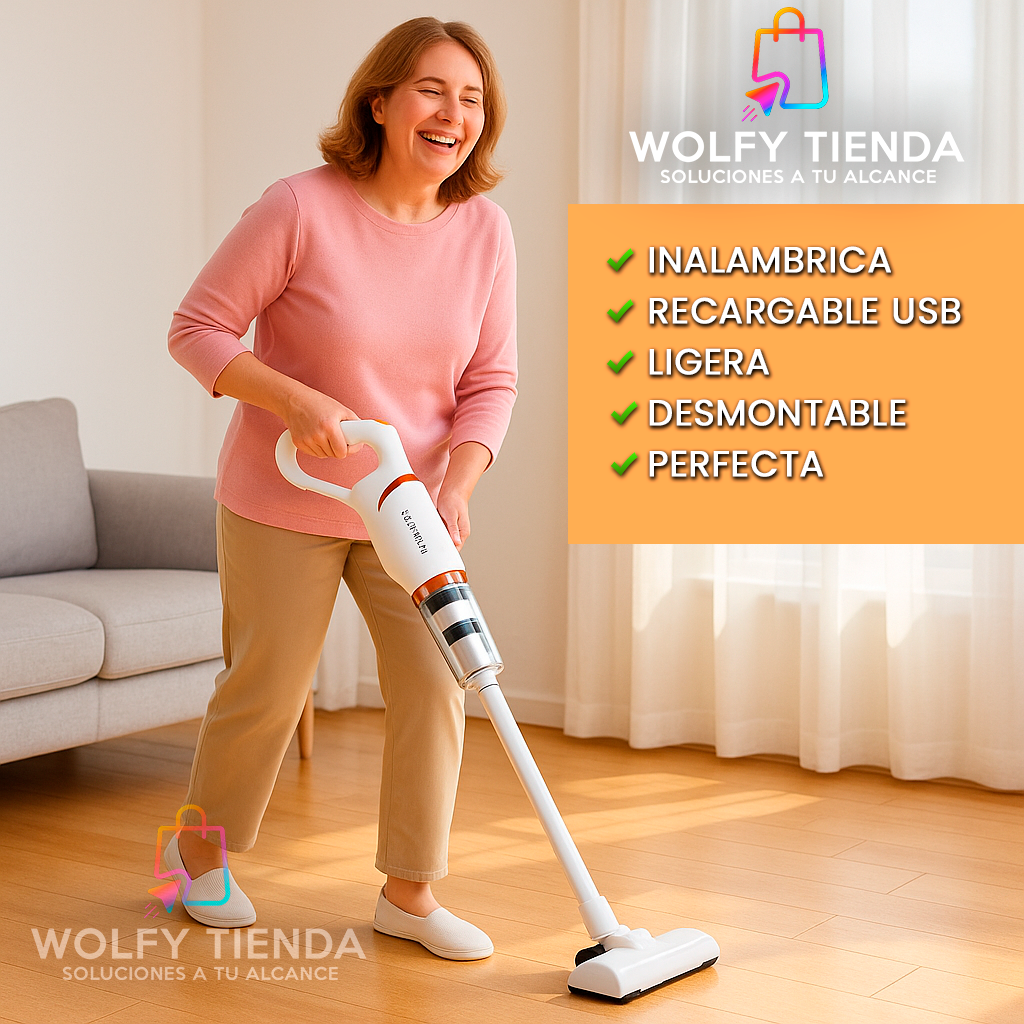 Aspiradora Inalámbrica Recargable y Ligera