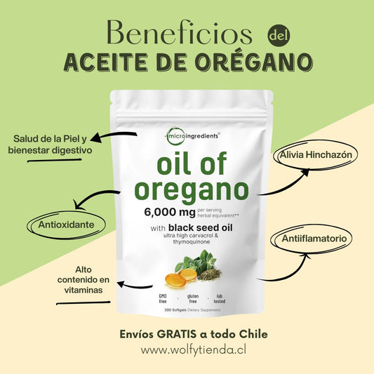 Aceite De Orégano 6000 Mg 60 capsulas - Nueva tendencia