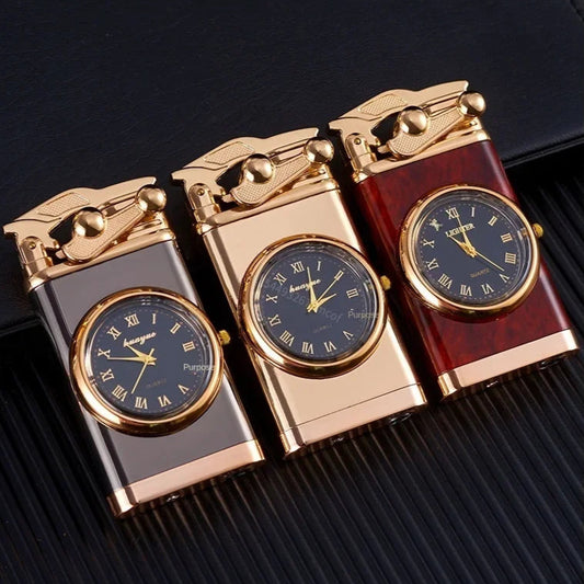 CronosFlame™ Reloj de Metal con Encendedor