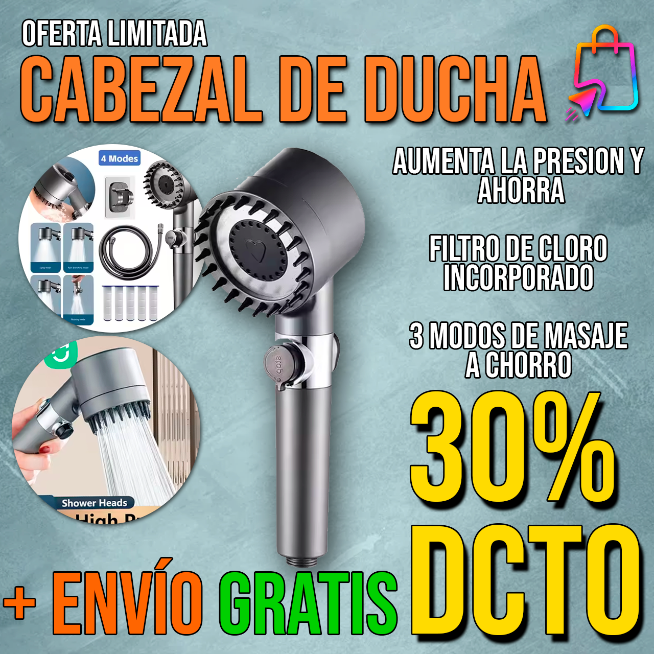 EcoPulse™ Ducha Masajeadora Alta Presión - ¡OFERTA LIMITADA!